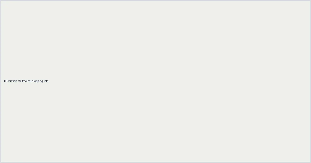 Illustration of a free bet dropping into a game chat with a one-hour claim timer and a 1.5x minimum cash-out marker