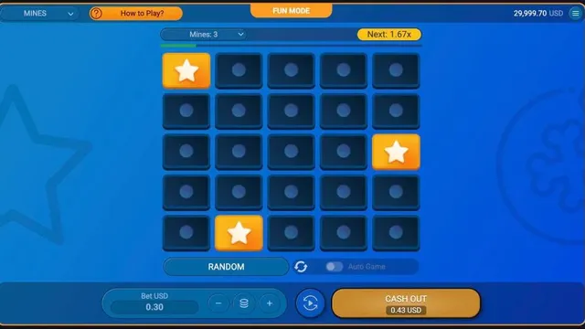 Mines game screen