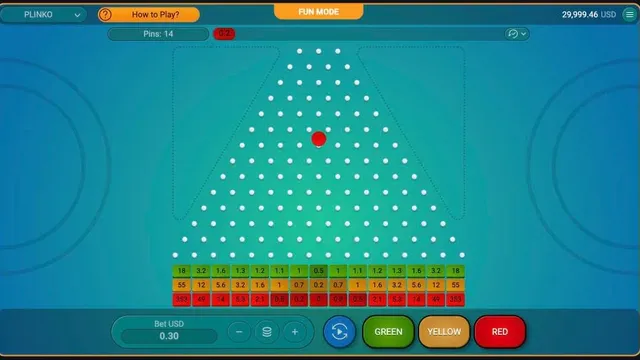 Plinko game screen